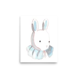 Blue Bunny Print