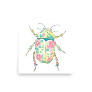 Floral Beetle Print