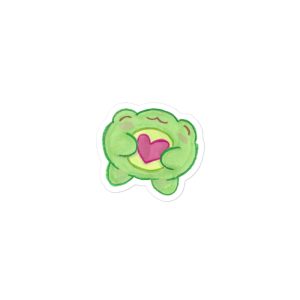 Funky Frog Heart Sticker